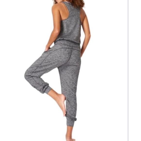 Sweaty Betty Gary Jumpsuit Lounge In Black Marl - Picture 5 of 15